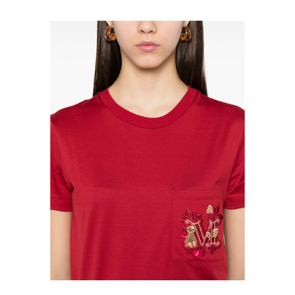 Logo Cotton T-Shirt in Pink
