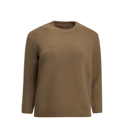MAYFEYR - Toteme - Camel Colored Crew Neck Sweater - 264WRT0828YA0349033CAMEL