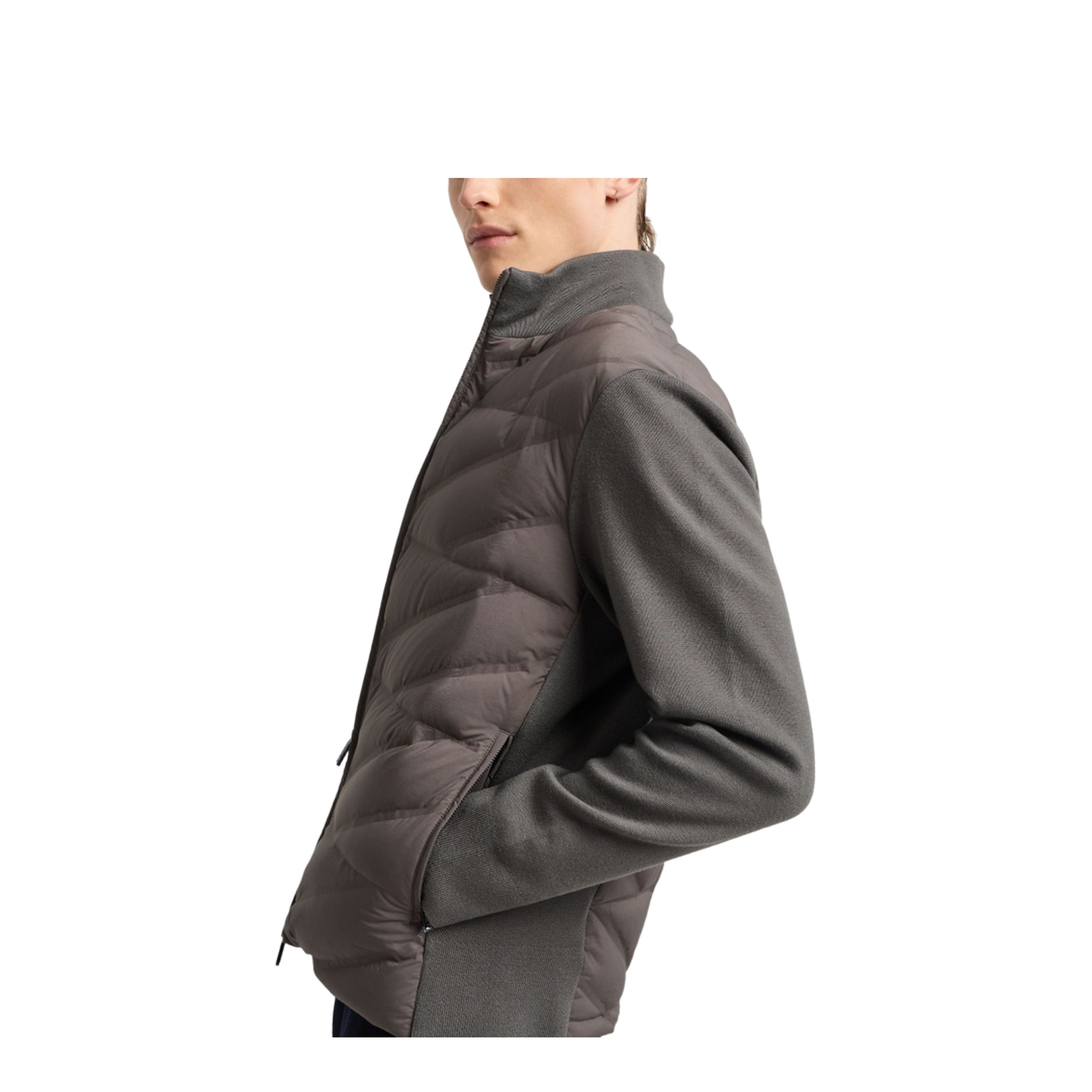 Travel Essentials Two-Piece Effect Full-Zip Down Jacket