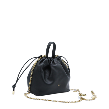 Icons Mini Lambskin Shoulder Bag - Black