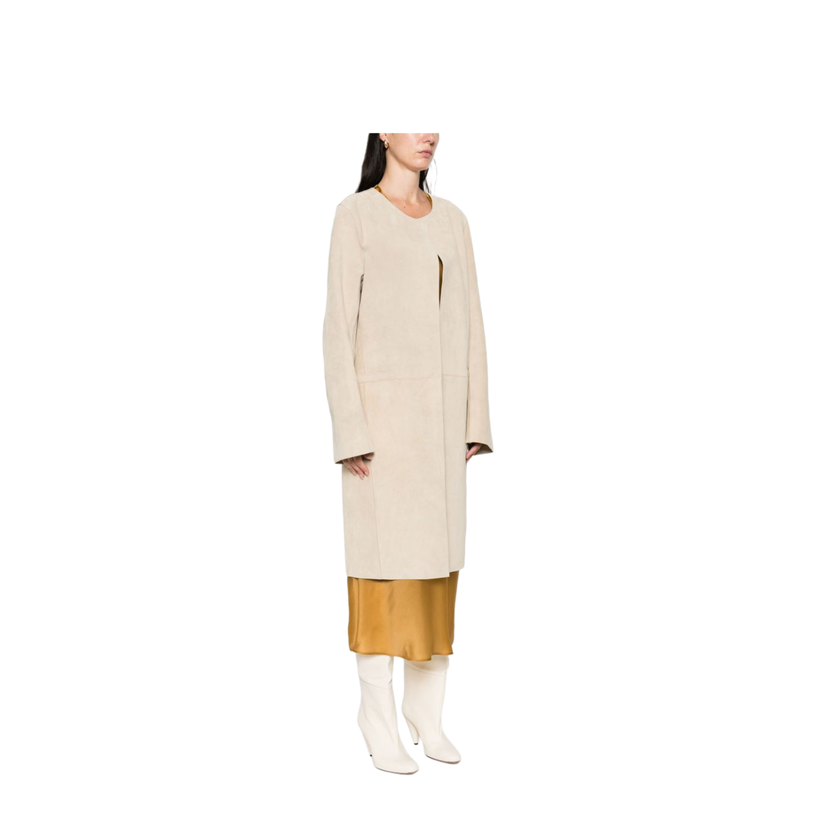 Suede Leather Coat