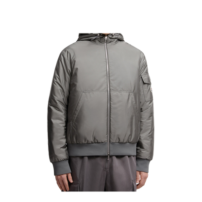 Gray Poiliot Hooded Short Down Jacket