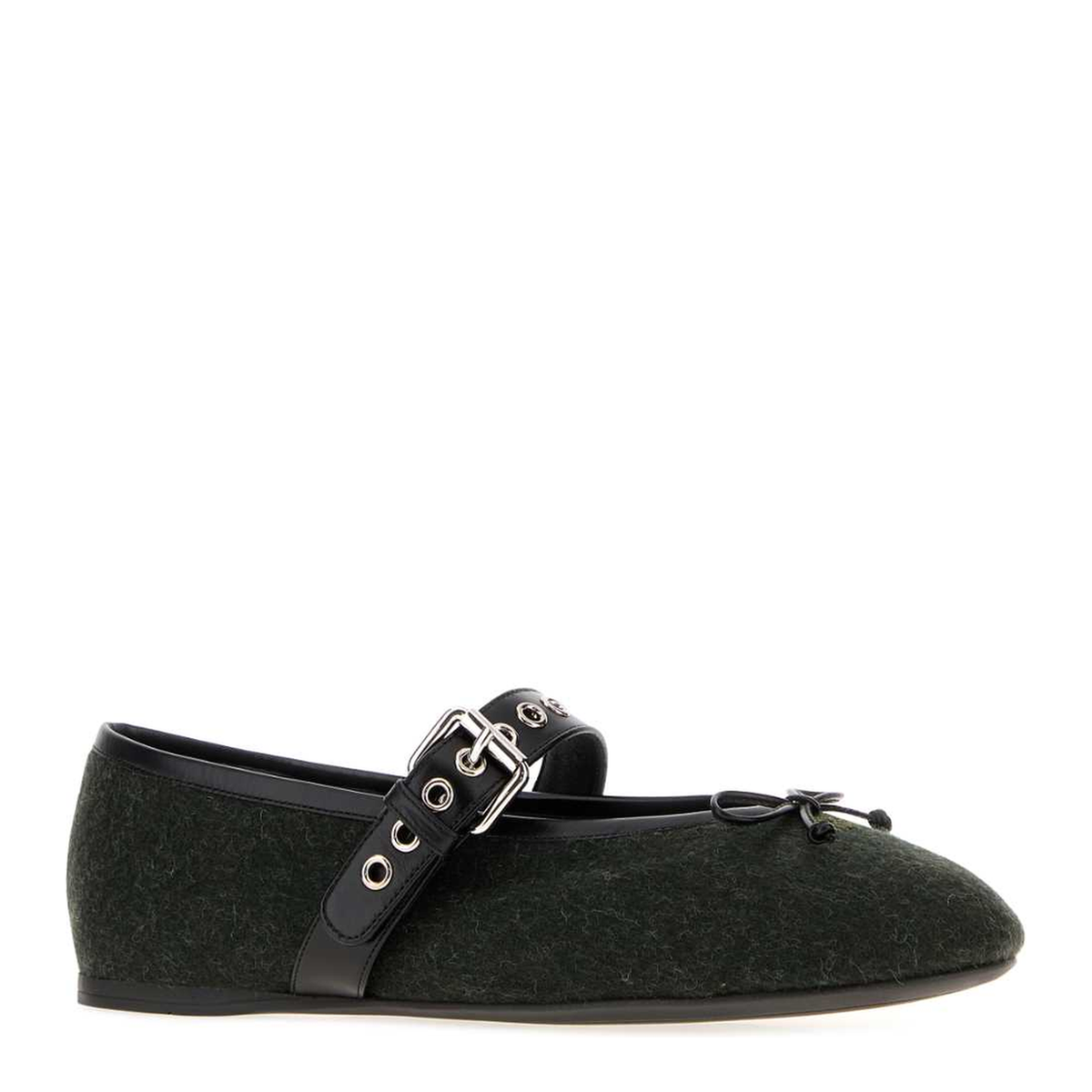 MAYFEYR - Miu Miu - Ballerine Green Flannel Shoes - 5F653EF00517J5F0466