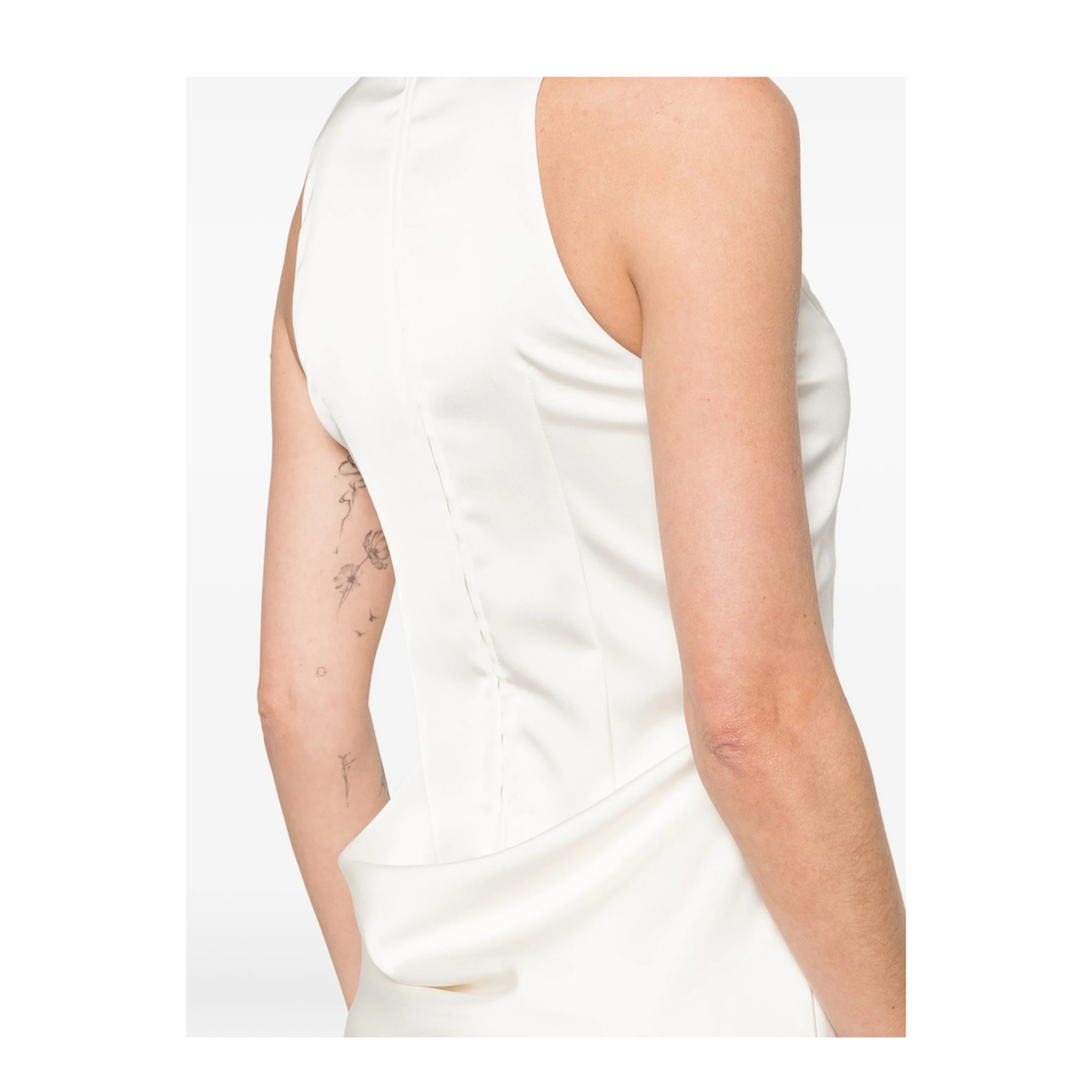 MAYFEYR - Rotate - High Neck Satin Dress - 115786857