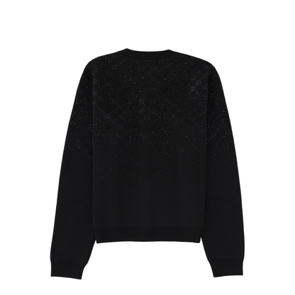 Fine Wool Cardigan with Crystals