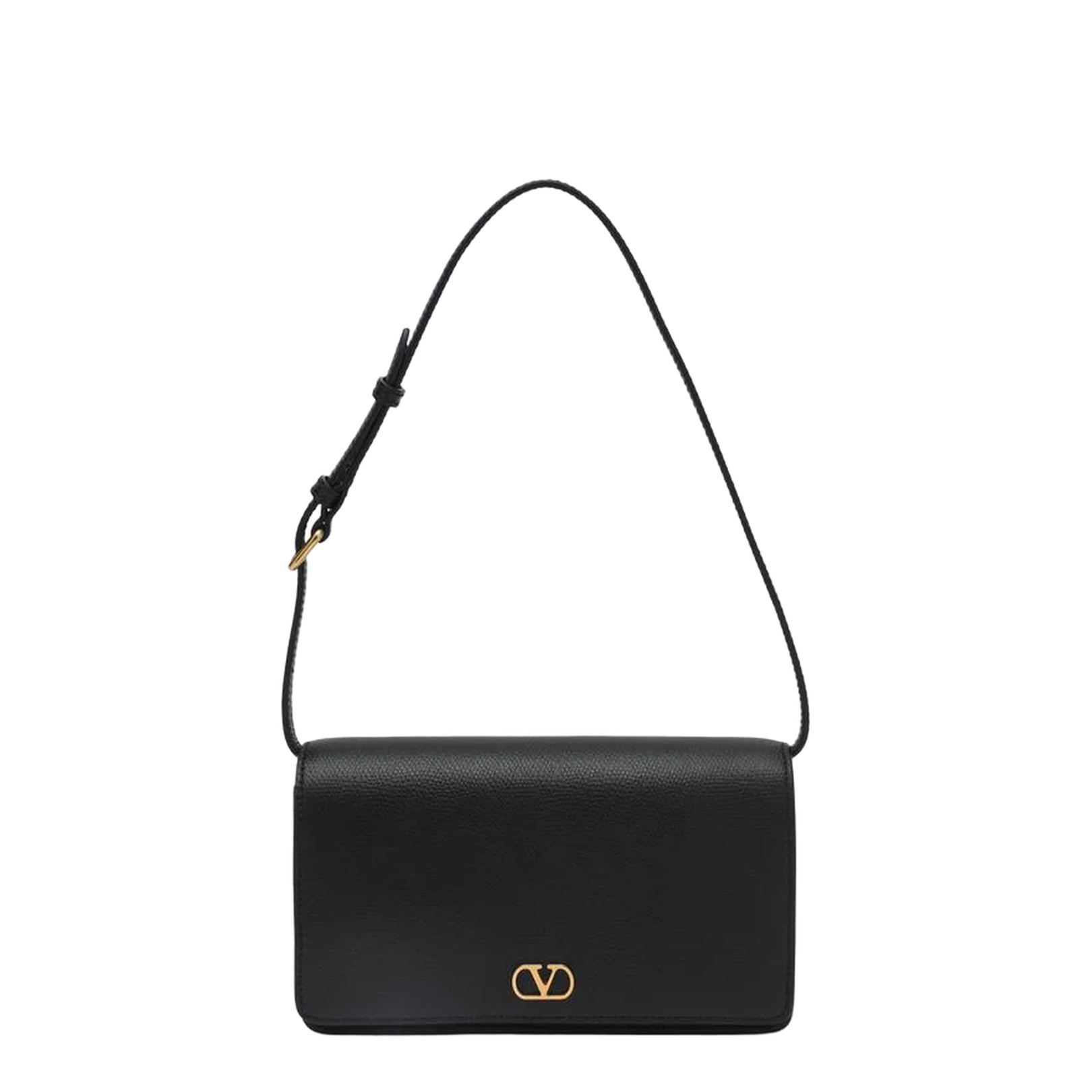 Shoulder Bag in Black Leather