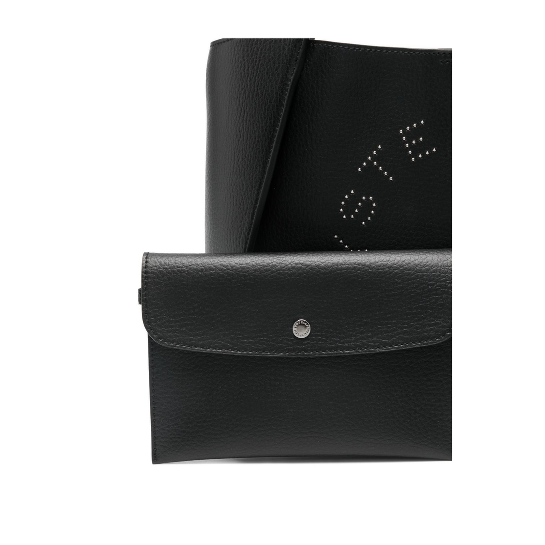 Logo Large Studded Tote Bag - Black