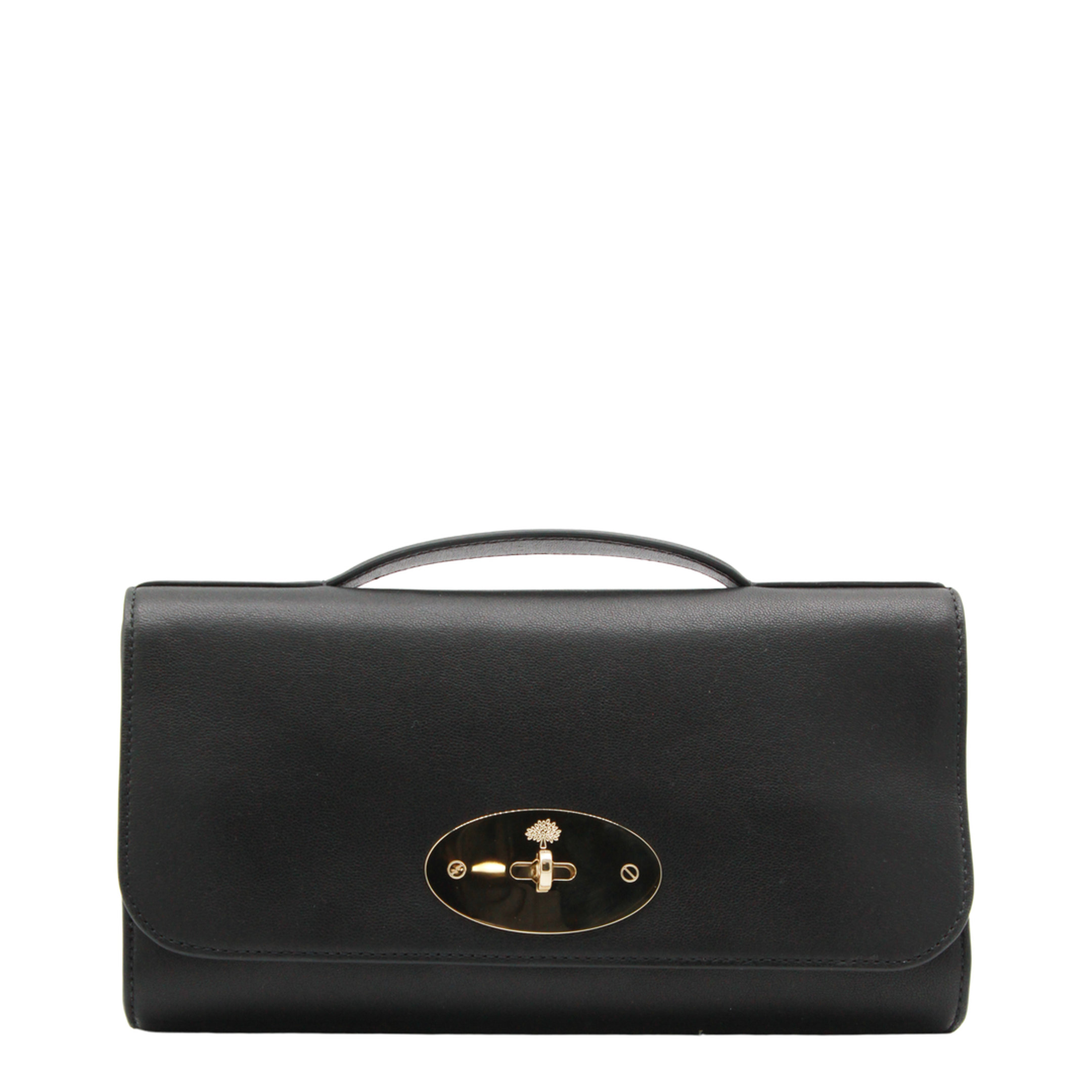 Lily Quilted Nappa Clutch - Black