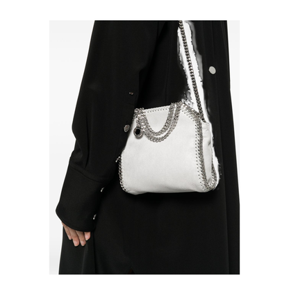 Falabella Tiny Polyester/Polyurethane Tote - Airlite Pearl Grey