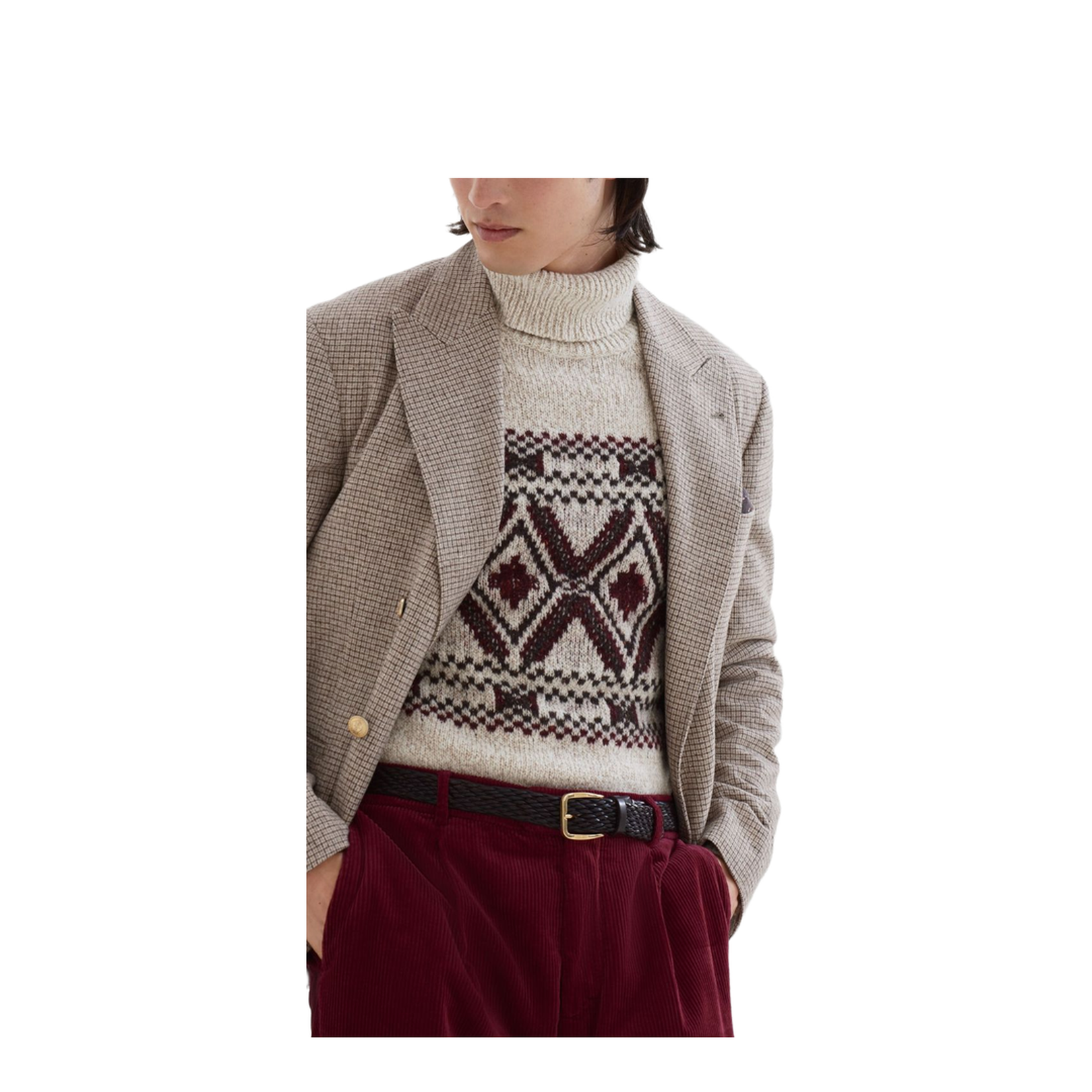 Wool and Silk Double-Breasted Jacket