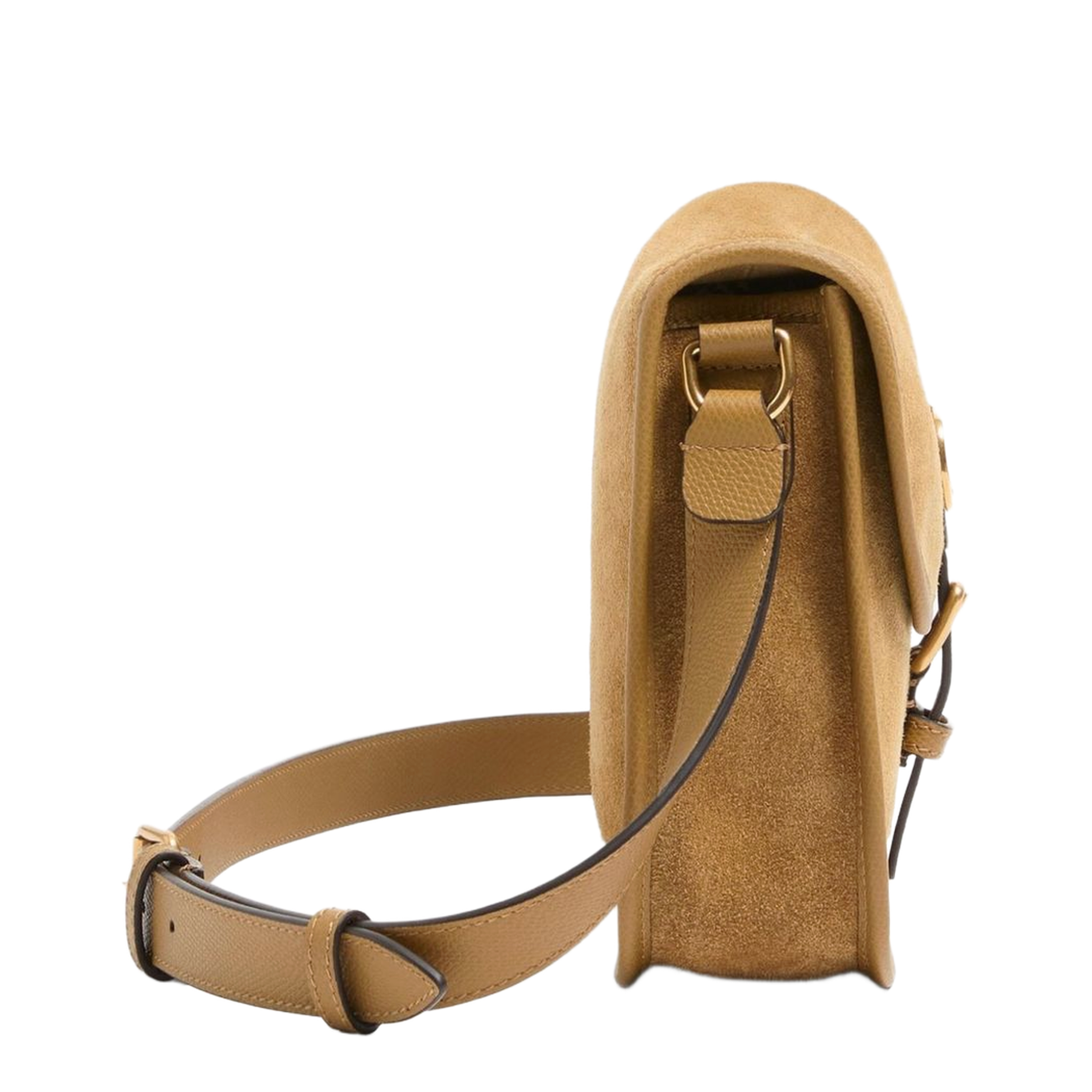 Antibes Suede Shoulder Bag - Havana Beige
