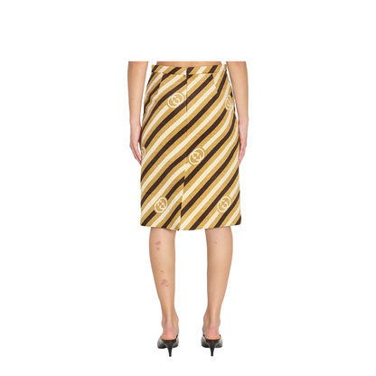 Diagonal GG Longuette Skirt