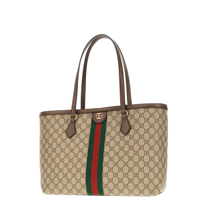 Ophidia Gg Middle-Sized Tote Bag Brown