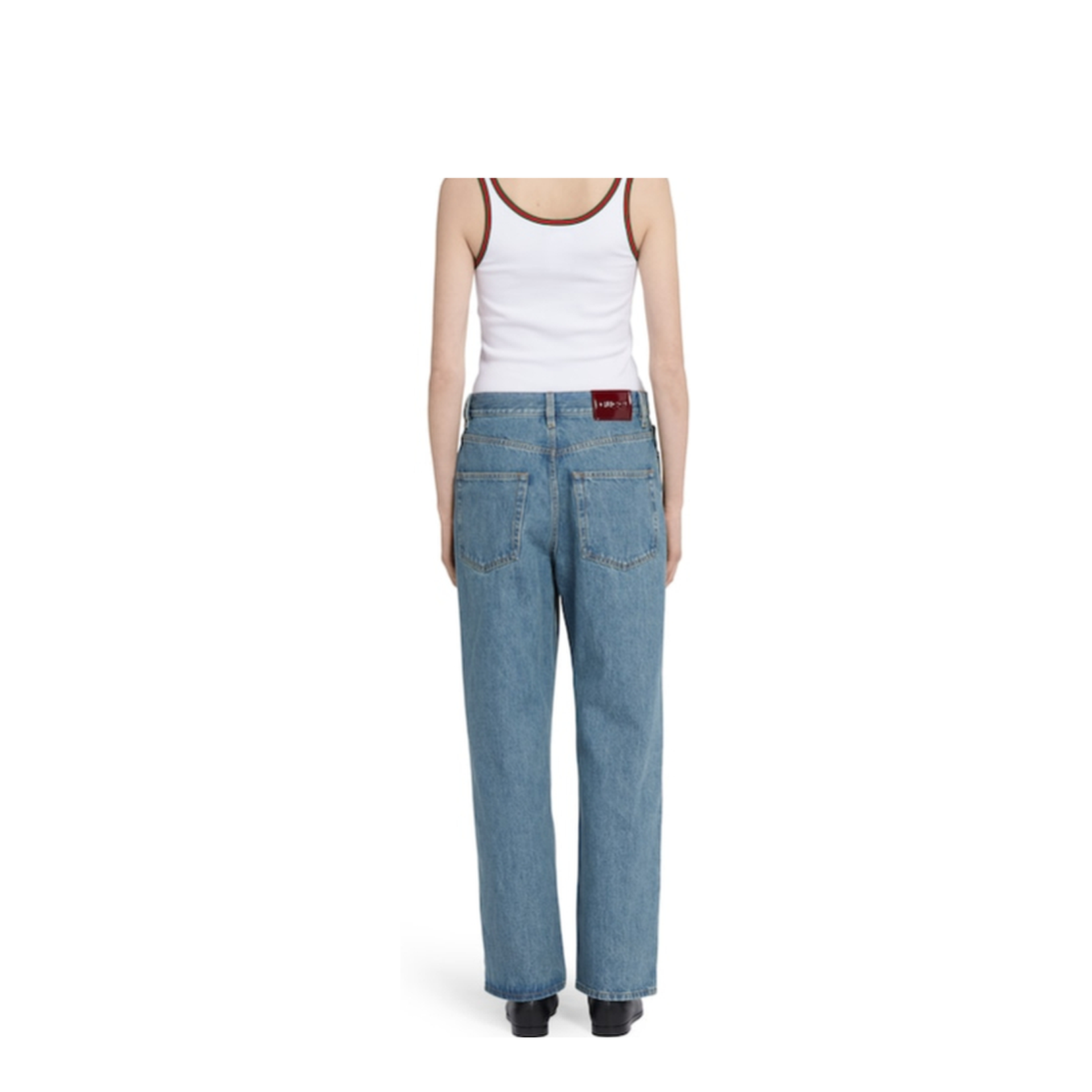 Tight Fit Baggy Denim Pants Light Blue