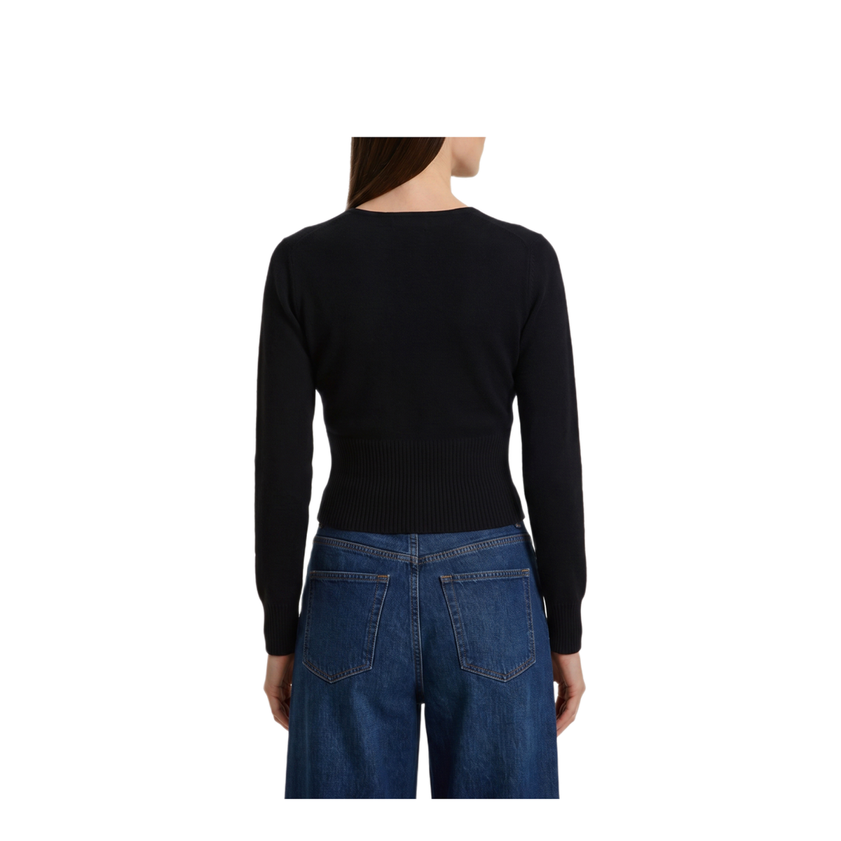 MAYFEYR - Max Mara - Black Crewneck Vetta Top - 262136614260012047F007