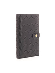 Intrecciato Vertical Wallet, Gold Hardware