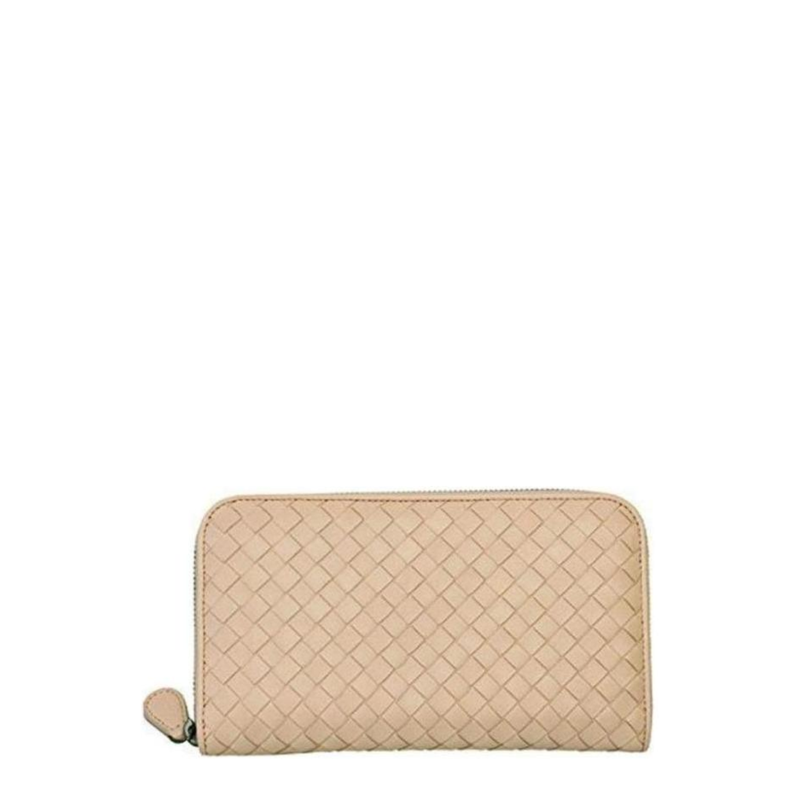 Intrecciato Leather Wallet - Beige