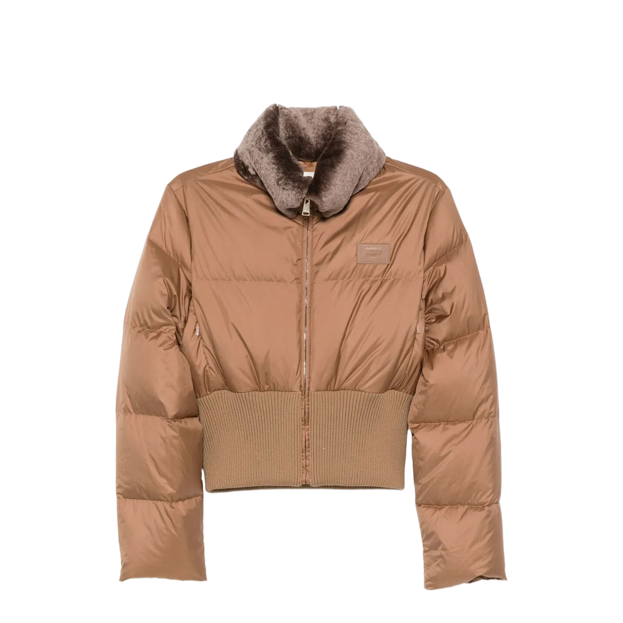 MAYFEYR - Fendi - Short Padded Down Jacket With Shearling Collar - FAN214AT8V