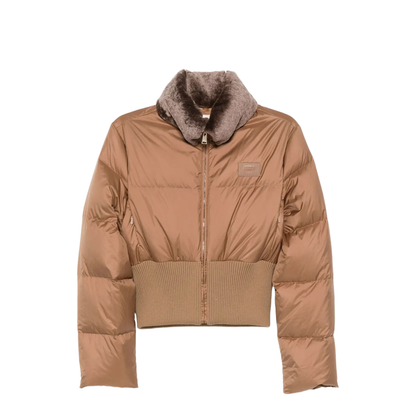 MAYFEYR - Fendi - Short Padded Down Jacket With Shearling Collar - FAN214AT8V