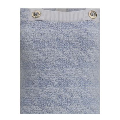 Tweed Dress Lurex Thread Light Blue