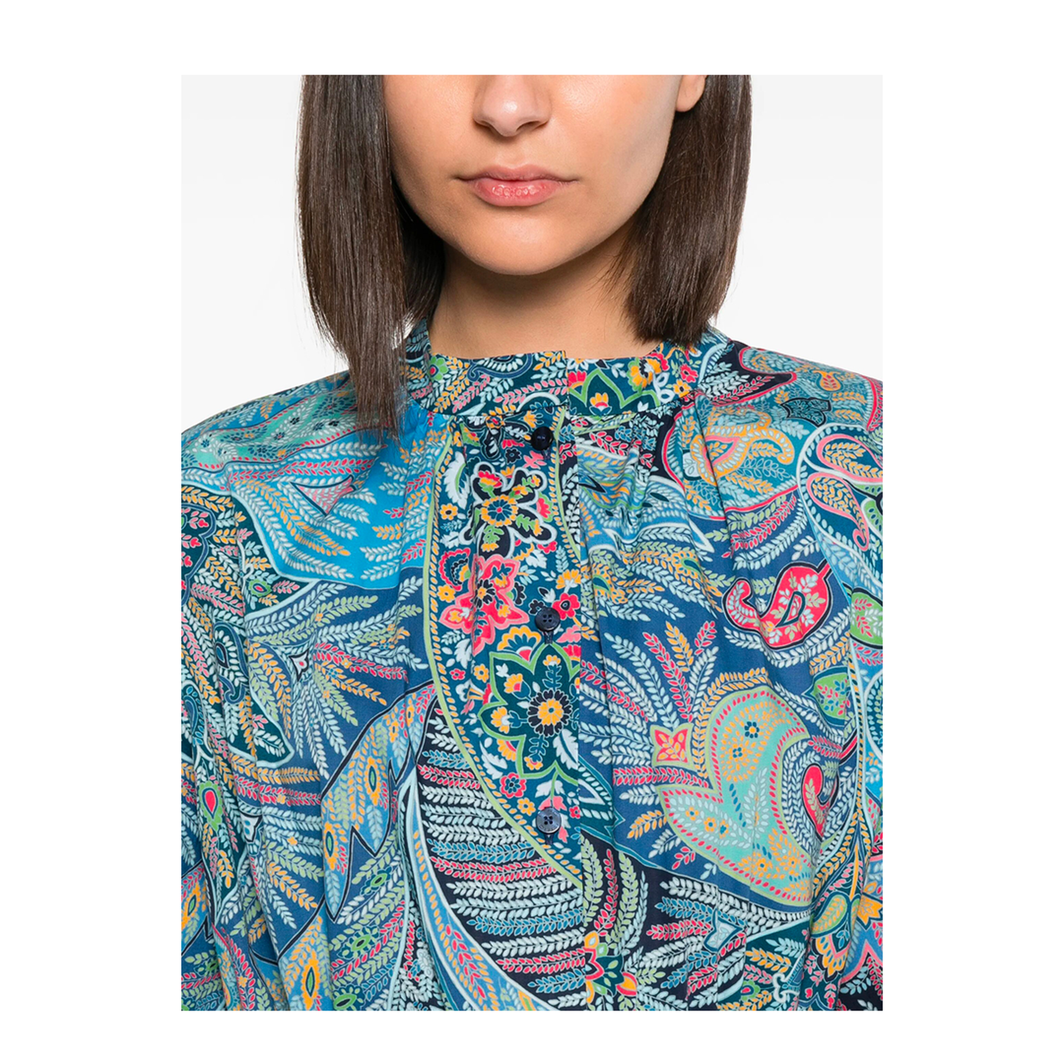 MAYFEYR - Etro - Paisley Print Cotton-Blend Shirt Dress - WRHA063199SAEI4