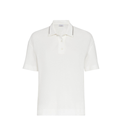 Piquet Polo Shirt with Monili