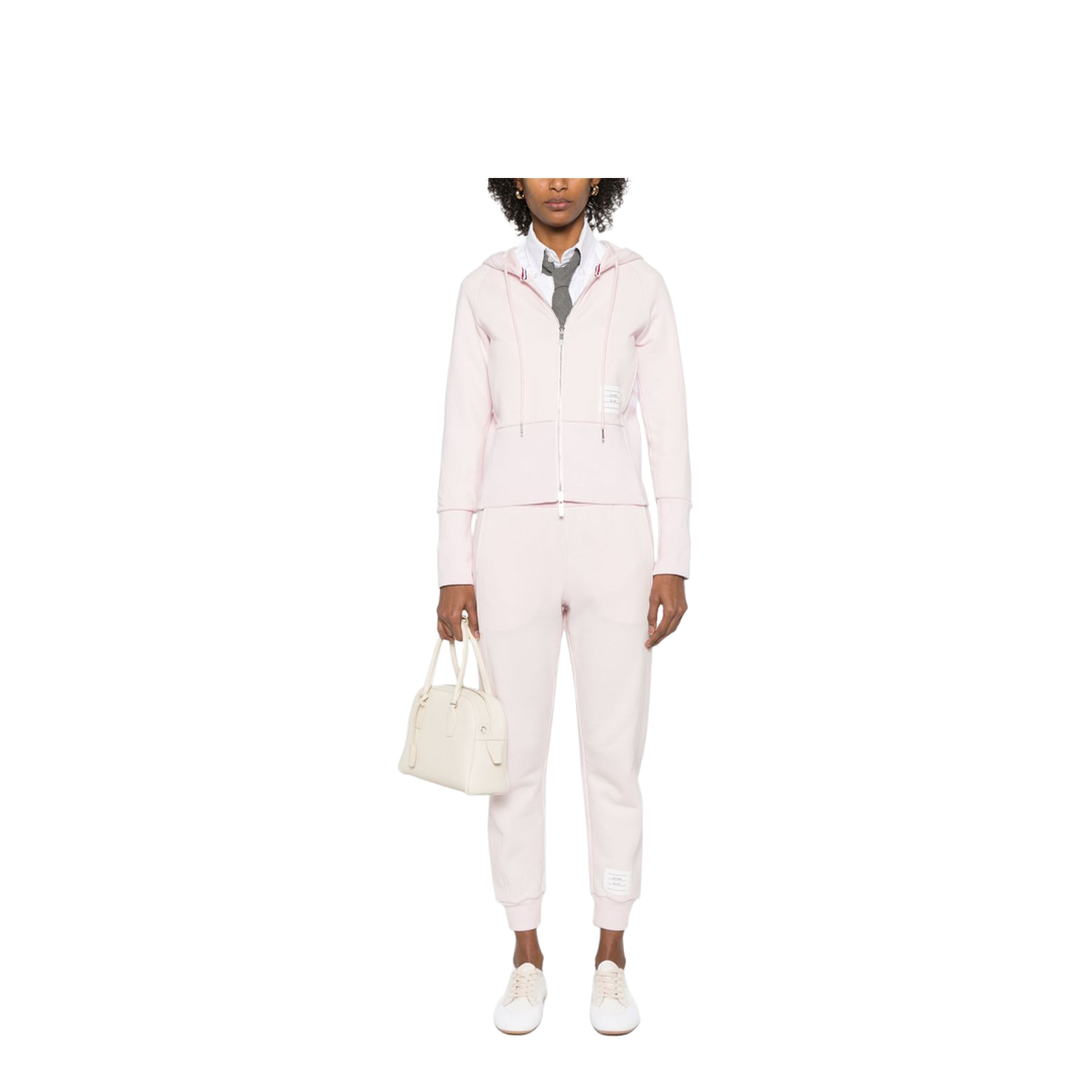 Solid Loopback 4-Bar Zip Up Hoodie