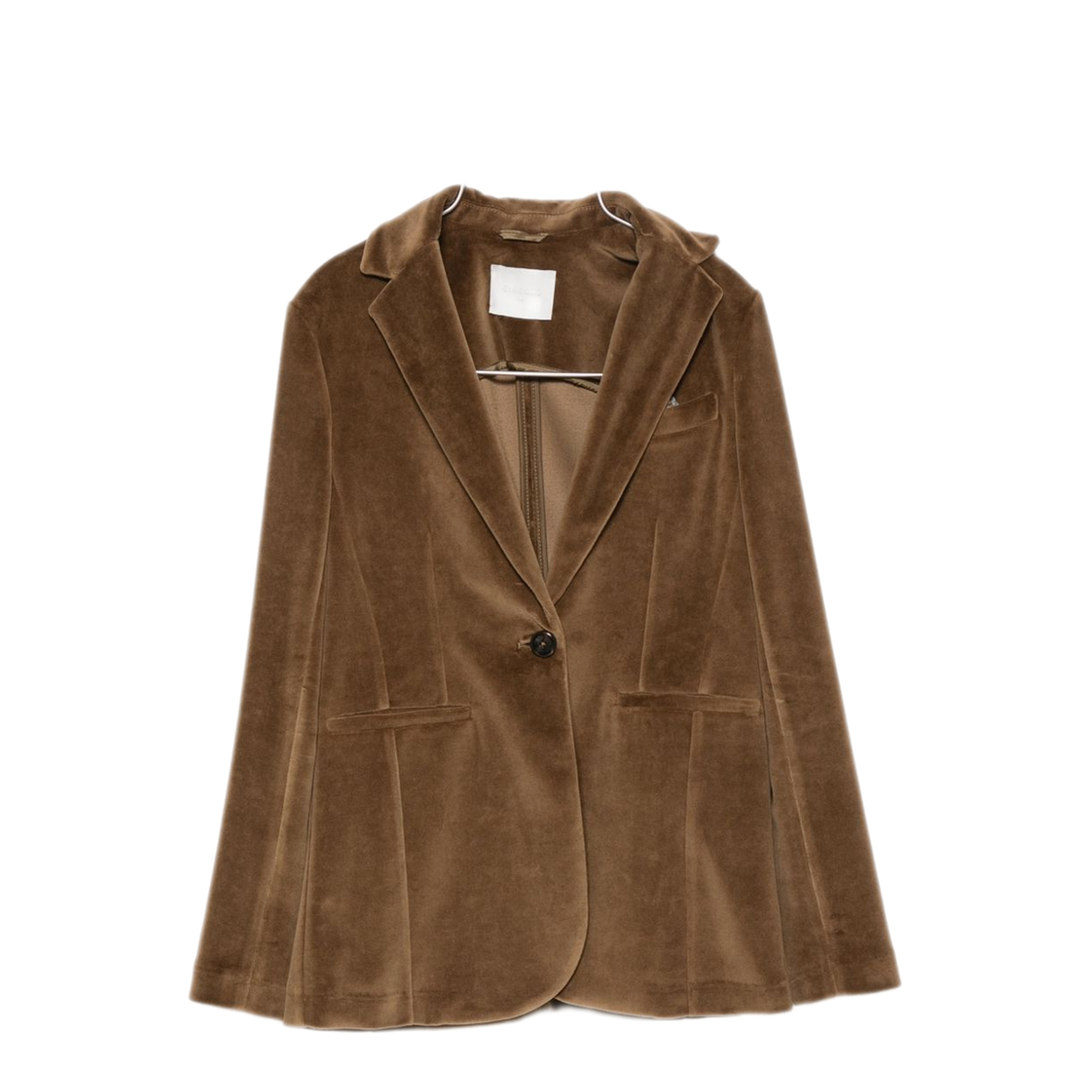 MAYFEYR - Circolo 1901 - Brown Velvet Effect Single Breasted Jacket - FD4060G1357