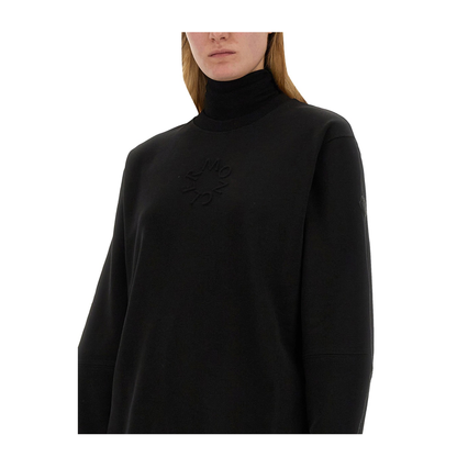 Black Cotton Oversize Sweatshirt