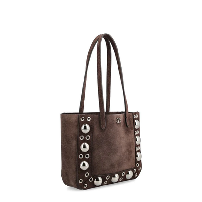Nellcôte Mini Shopping Bags Suede Dark Brown