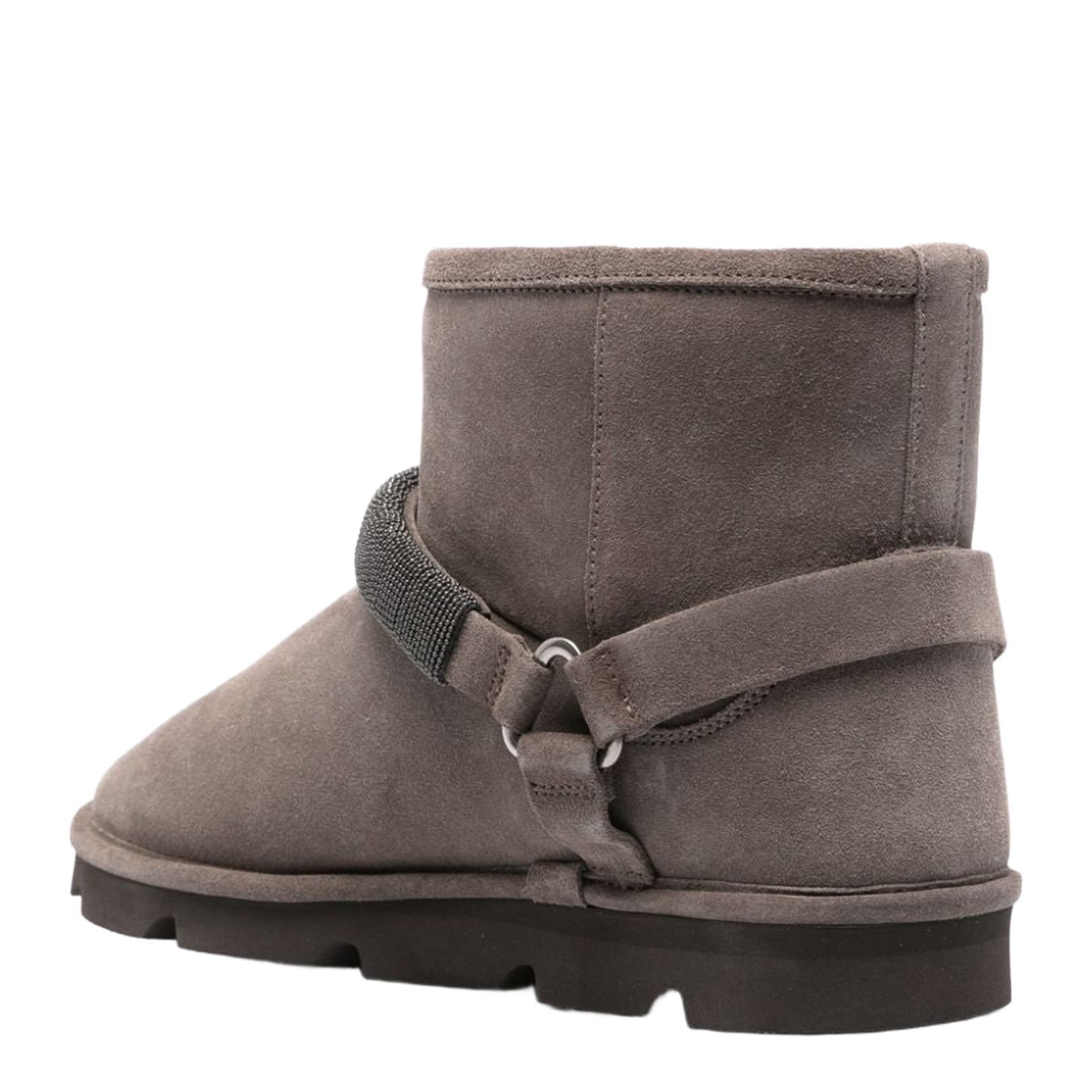 Monili-strap Suede Ankle Boots