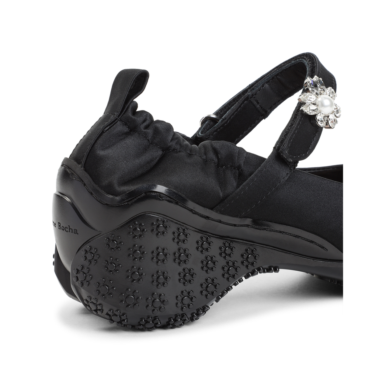 MAYFEYR - Simone Rocha - Satin Ballet Runner With Embellishment - BBT1B0755BLACK