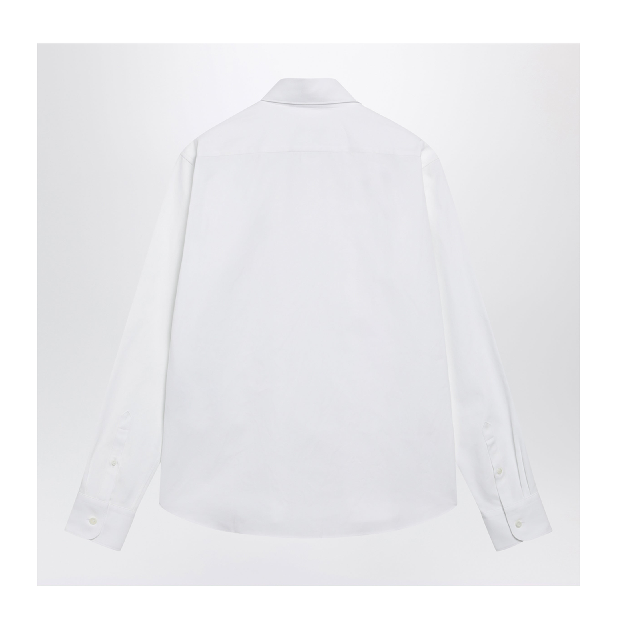 MAYFEYR - Prada - Classic-Fit Cotton Shirt With Embroidered Logo In White - UCN666WMO1926F0009