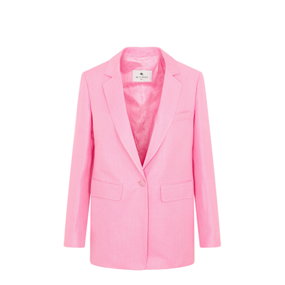 Fuji Single-breasted Blazer In Multicolor