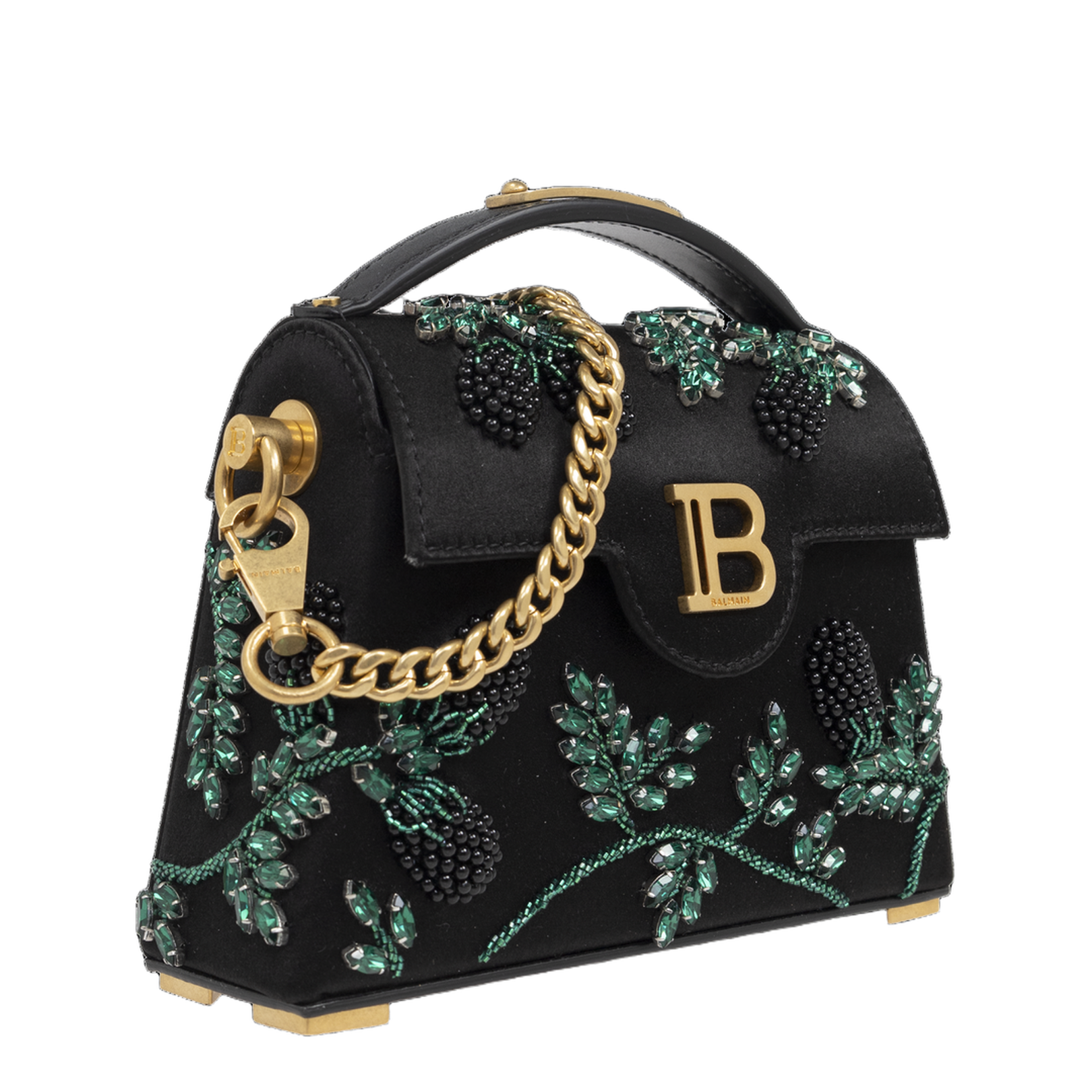 Handbag with Shimmering Appliqués