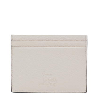 Kios Card Holder in Grained Calfskin and Spikes