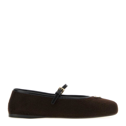 MAYFEYR - Prada - Dark Brown Fabric Ballerinas - 1F689OF005219F0192