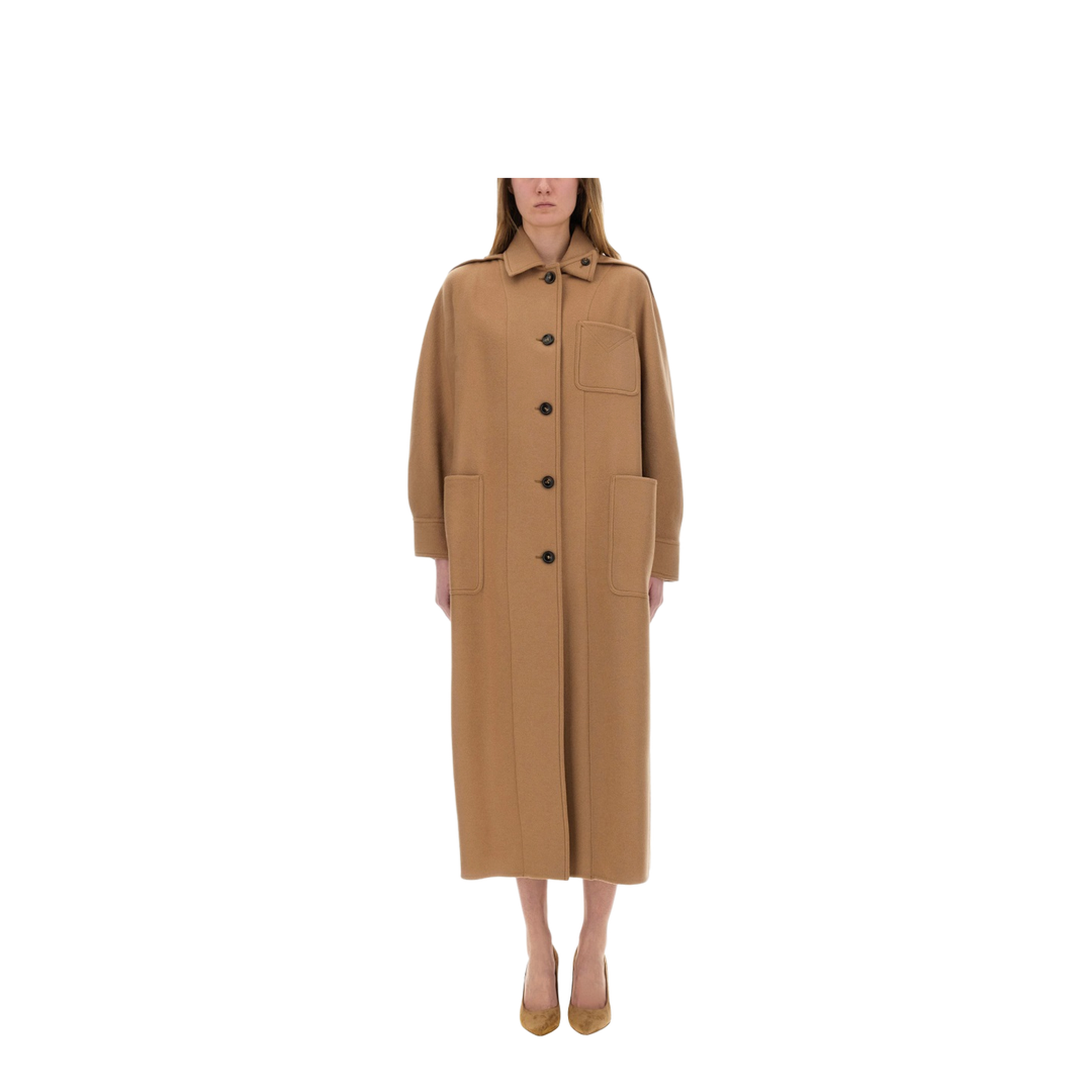 Brown Virgin Wool Coat