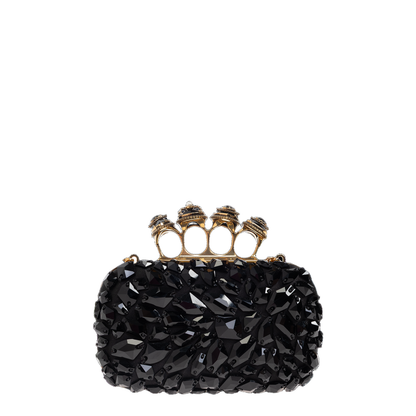 Spider Jeweled Knuckle Clutch