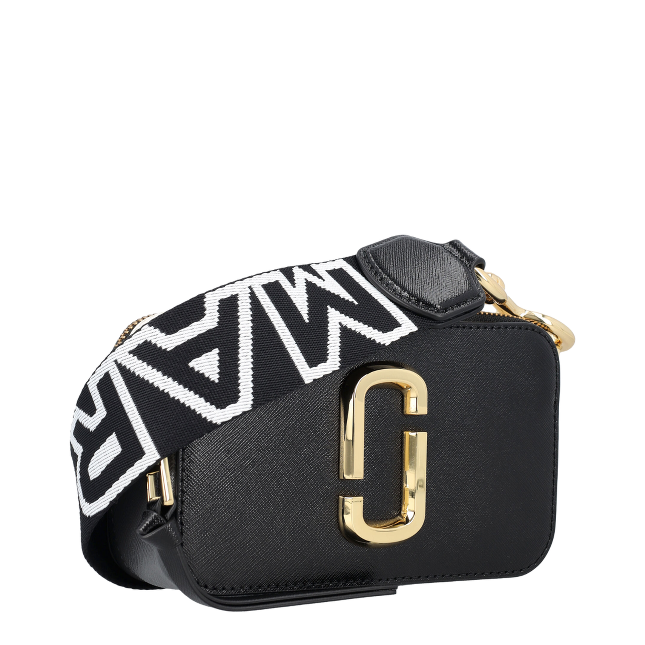 The Snapshot Saffiano Leather Crossbody Bag - BLACK/MULTI