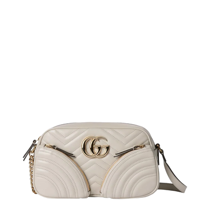GG Marmont Small Canvas Camera Bag - Cream
