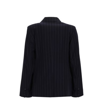 Pinstripe Double-Breasted Blazer