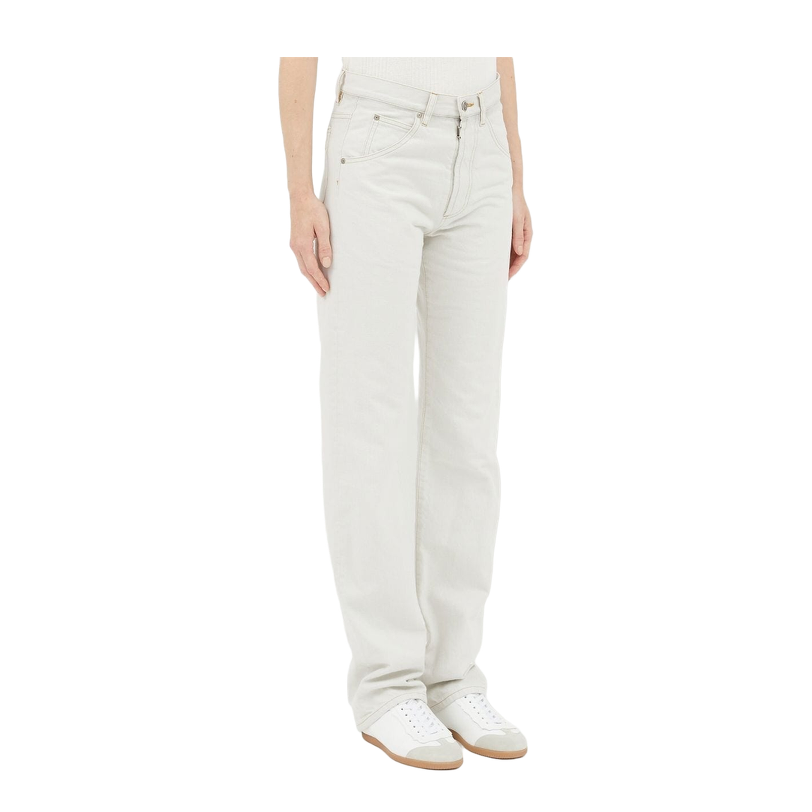 High-Waisted Straight-Leg Jeans