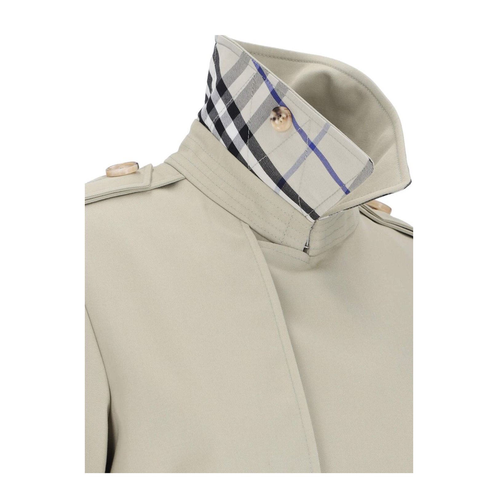 Cotton Blend Long Trench Coat