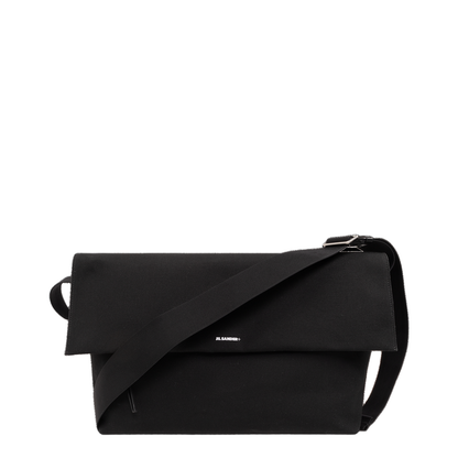 Black Shoulder Bag with Logo