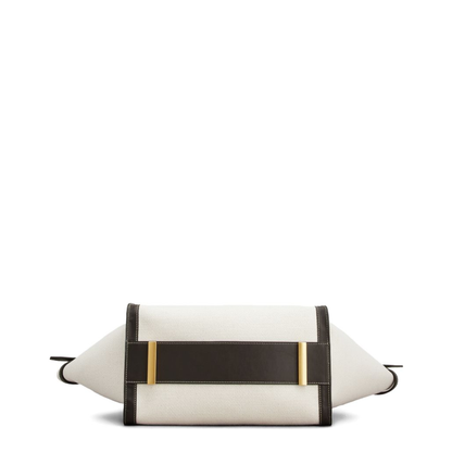 Shopping Bag in Canvas and Leather Medium