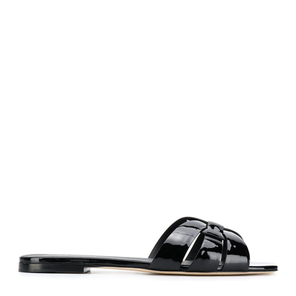 Tribute Mules in Patent Leather