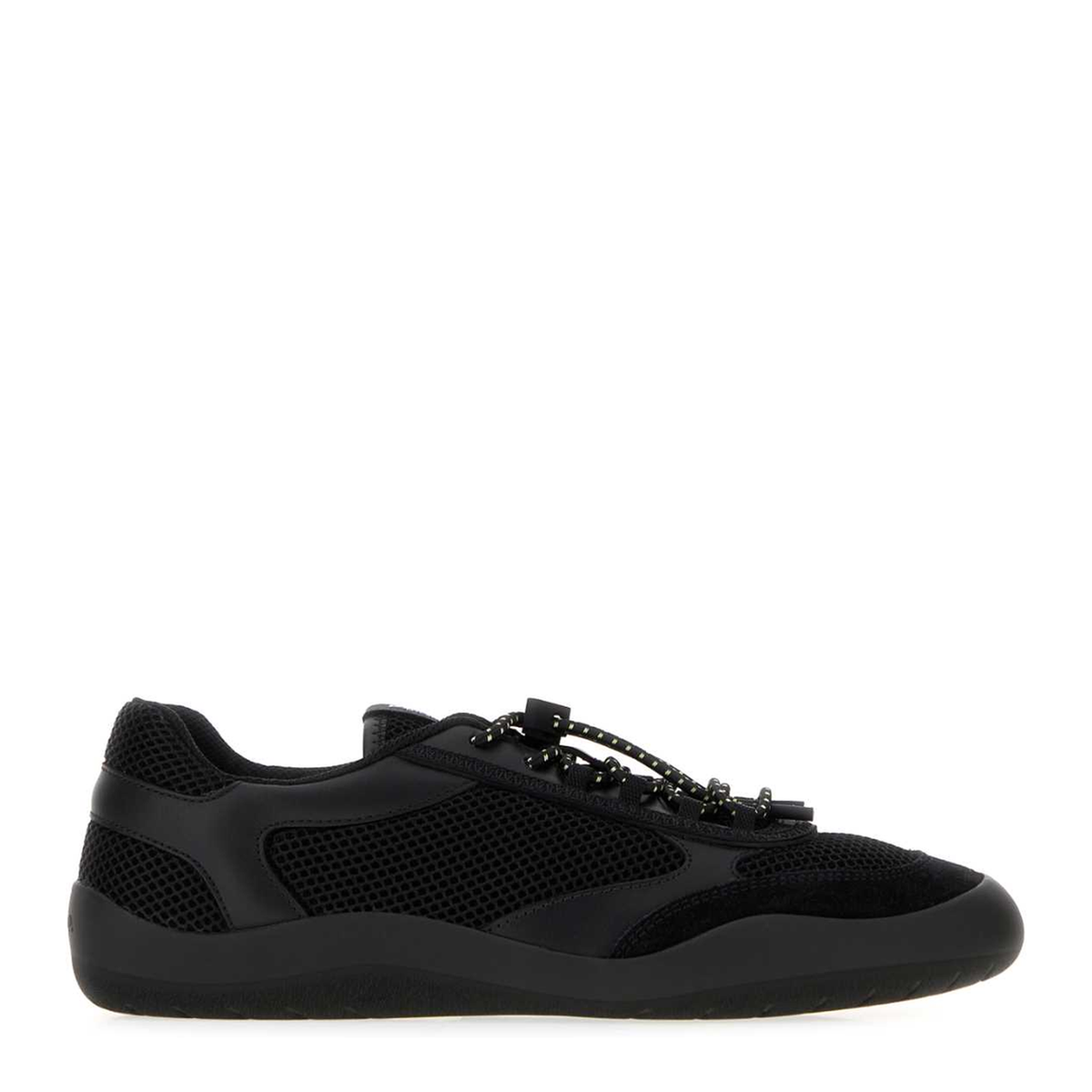 MAYFEYR - Prada - Black Mesh And Leather Speedrock Sneakers - 1E490OFDD053ZM0F0002