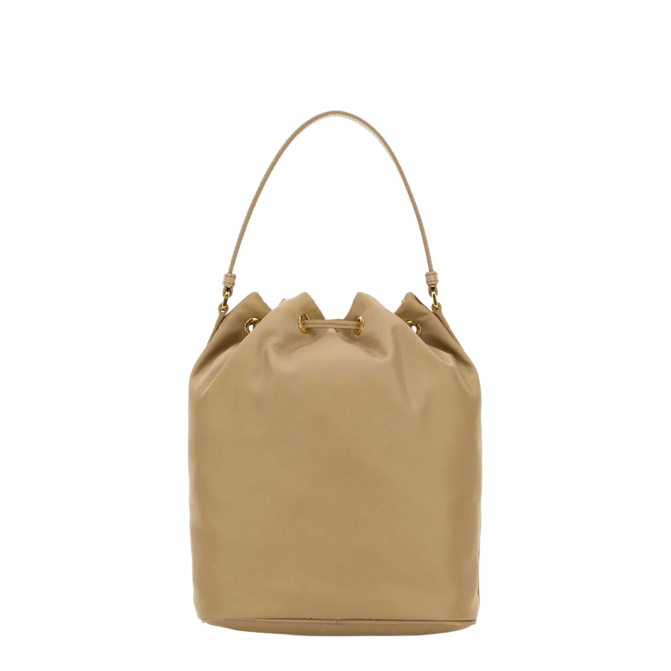Beige Re-Nylon Duet Bucket Bag