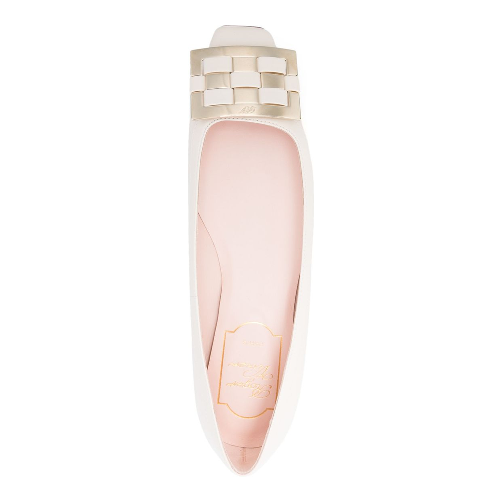 Trompette Ballerinas in Leather Off White
